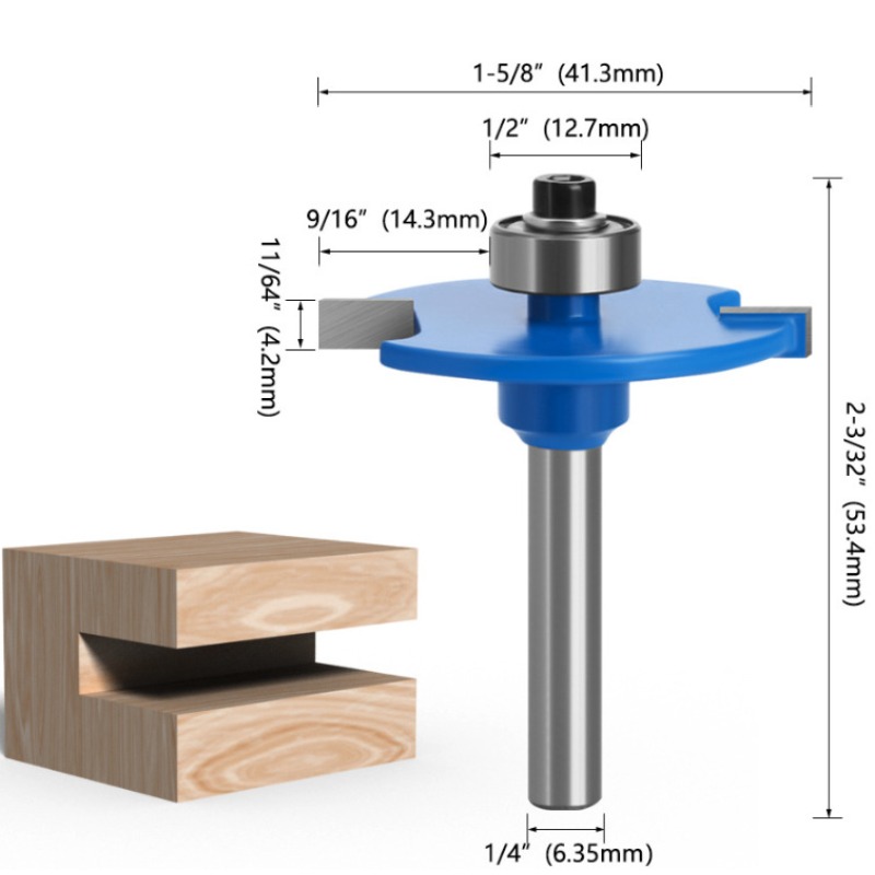 Woodworking Router Templates - ل 1 قطعة 6.35 مللي متر