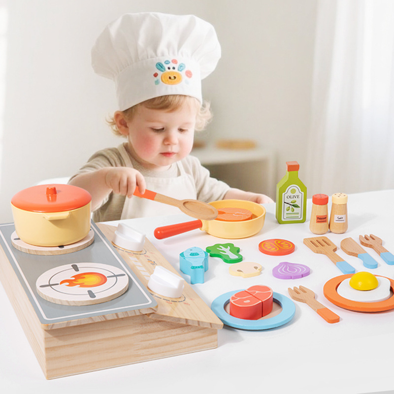 Woodworking Kits For Kids - مجموعة مطبخ خشبية تعليمية مونتيسوري للأطفال،