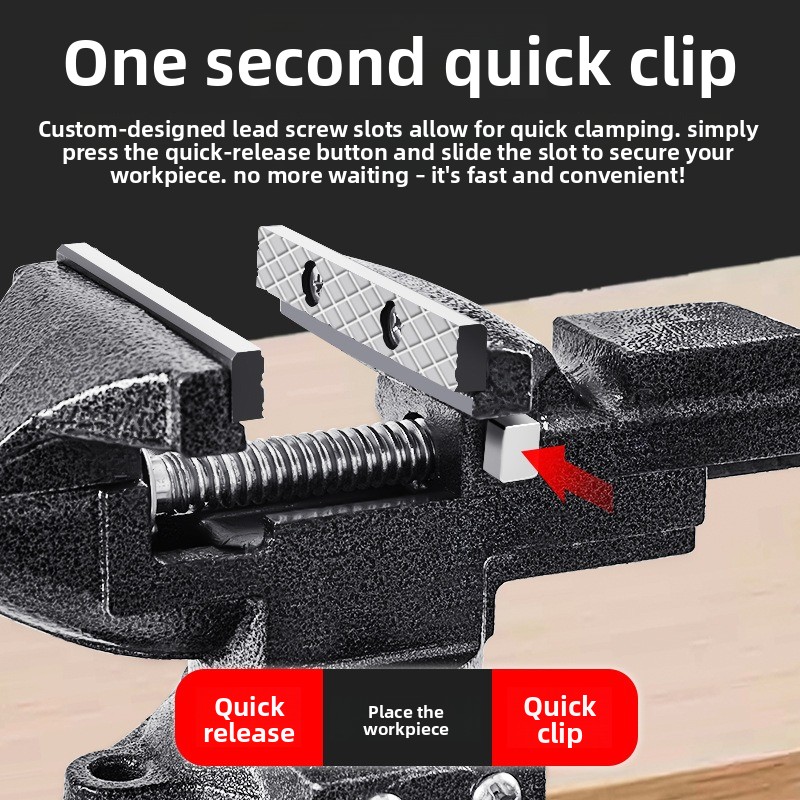 مكبس طاولة من الفولاذ المصبوب  - مراجعة Woodworking Quick Release Vise وسعره