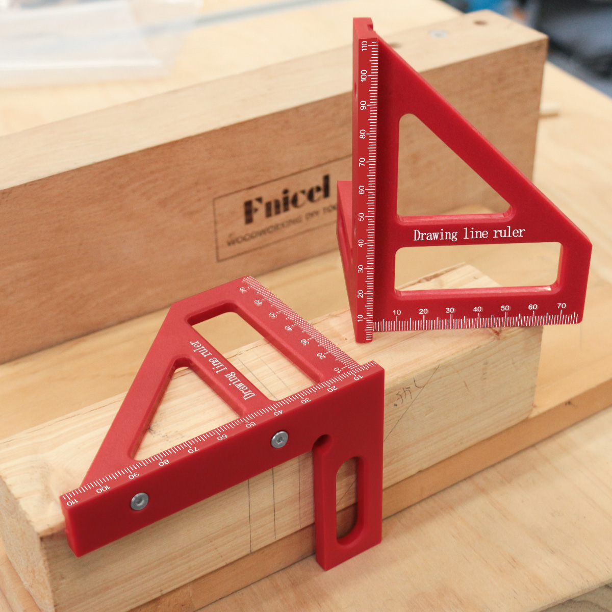 45 ° /90 °   مسطرة بلاستيكية م - مراجعة Woodworking Project Plans وسعره
