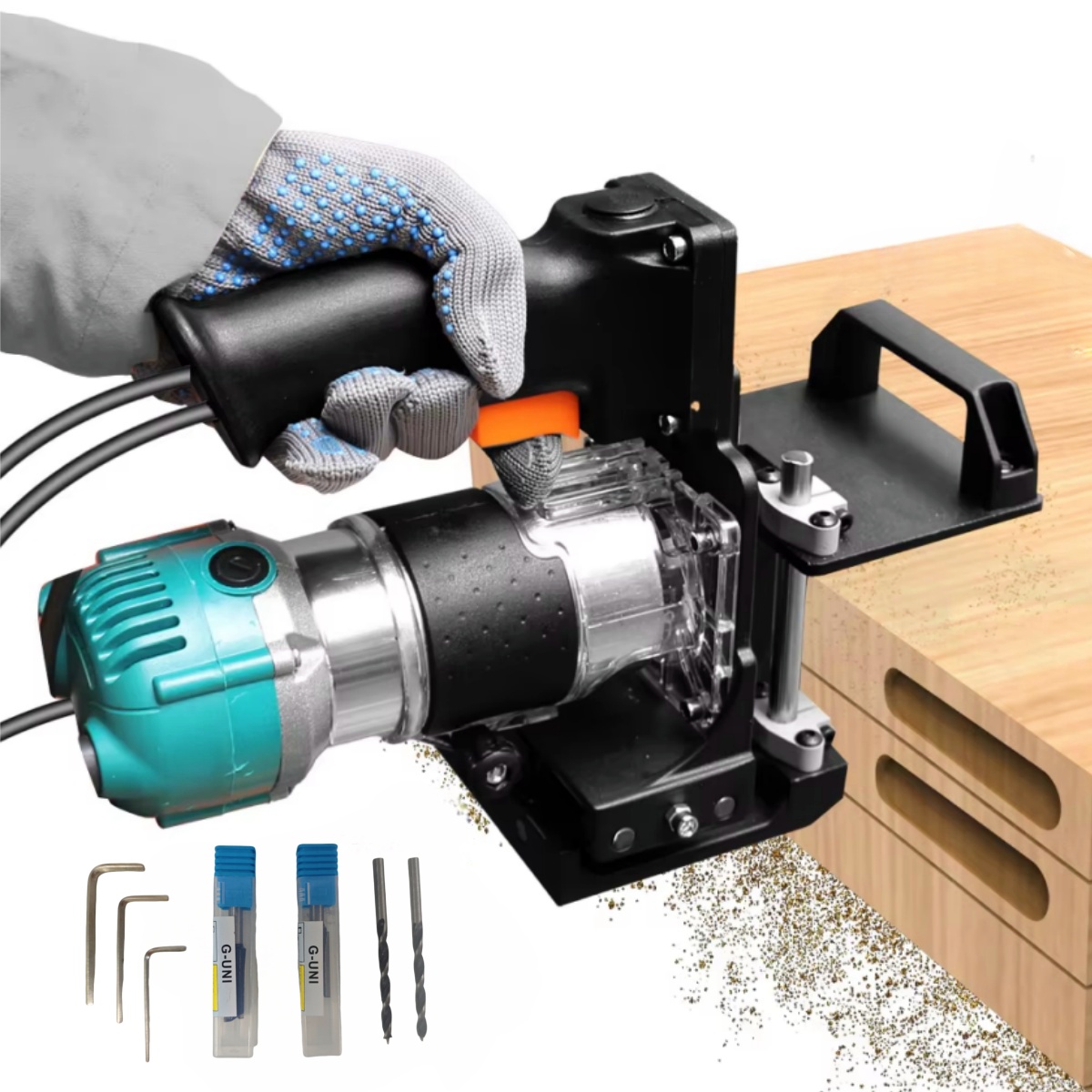 2 في 1 قفل غير مرئي فتح اللكم  - مراجعة Woodworking Jointer وسعره