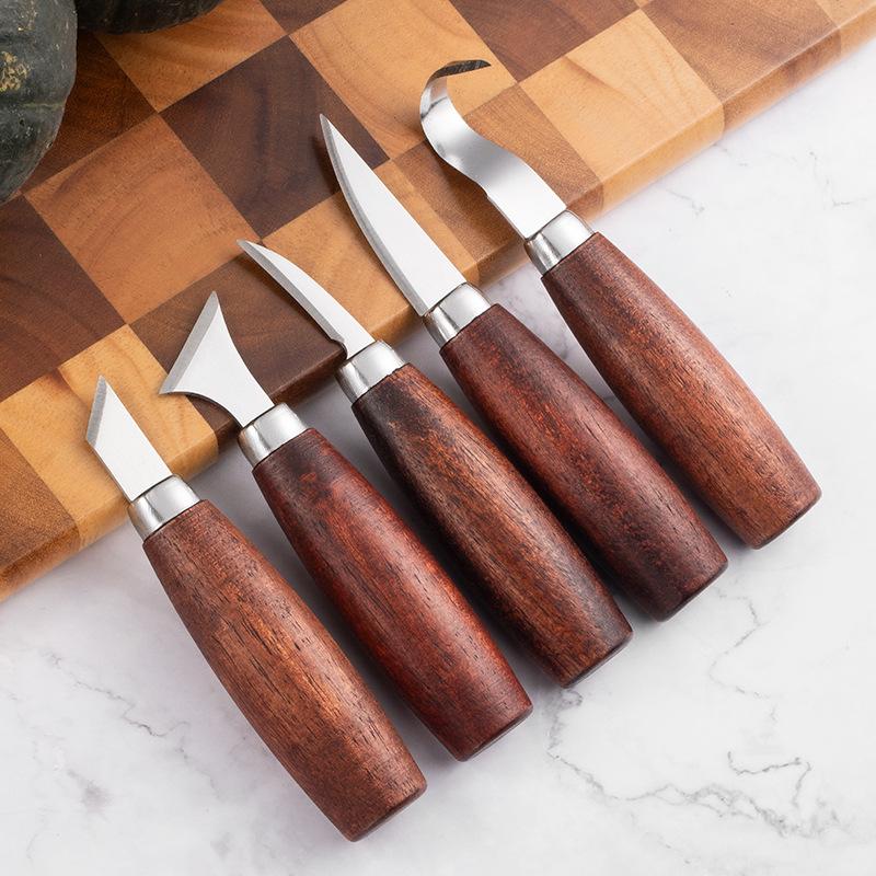 مجموعة أدوات جديدة من 5 قطع لن - مراجعة Woodworking Knife وسعره